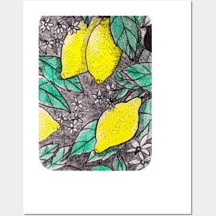 Lemons on a tree Posters and Art